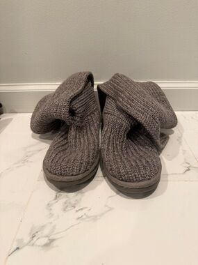 UGG Gray Knit Ankle Booties